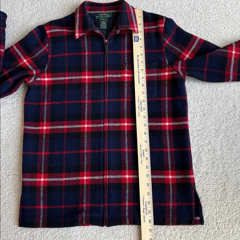 Ralph Lauren Navy & Red Plaid Zip-Front Jacket - Picture 10 of 12